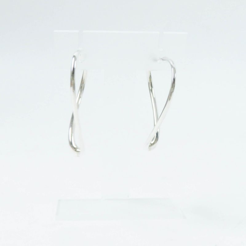 Tiffany & Co Open Heart Medium Binaural Hoop Earrings Ag925