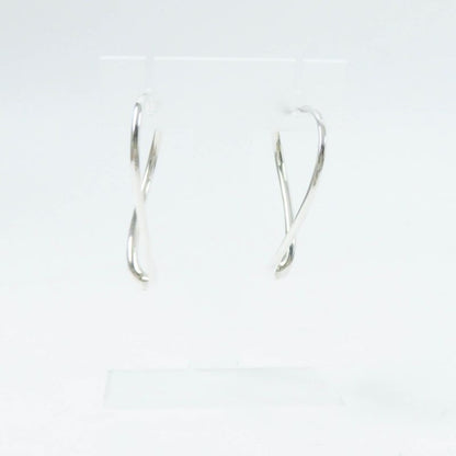 Tiffany & Co Open Heart Medium Binaural Hoop Earrings Ag925