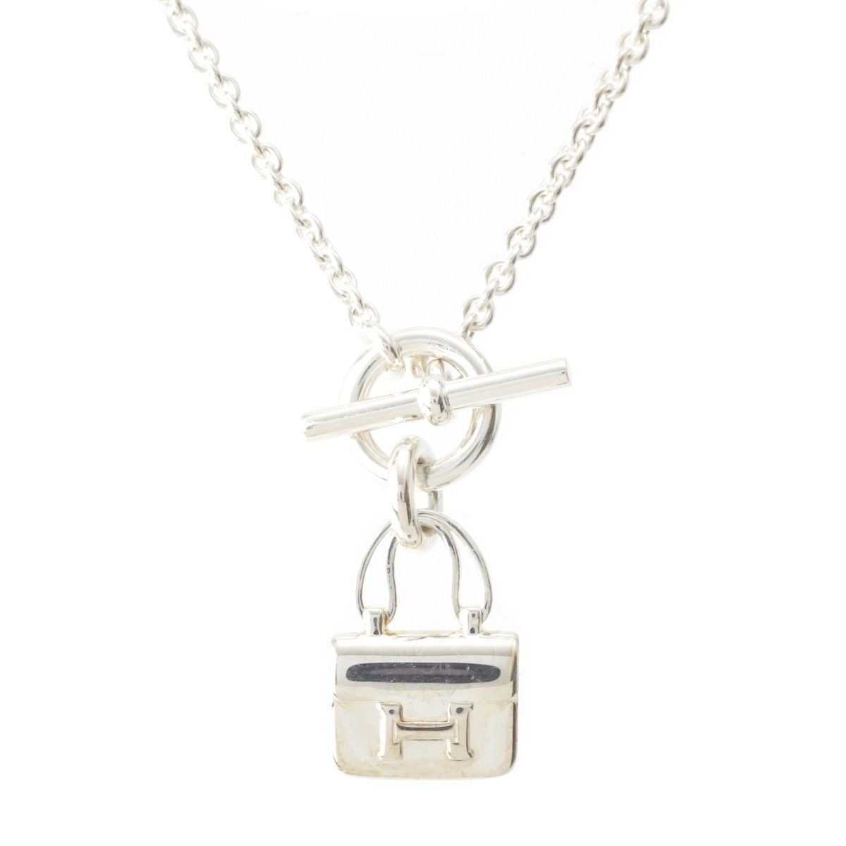 Hermes 925 Constance Amulet Necklace Silver
