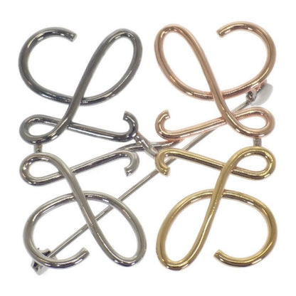Loewe Anagram Brooch X10 Metal Multicolor Gold Silver Classic Fashion