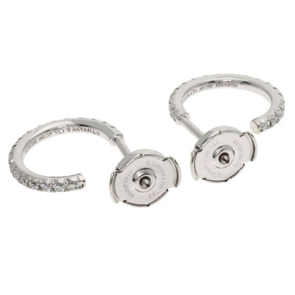 Tiffany & Co Metro Full Diamond Earrings 18K White Gold Ladies