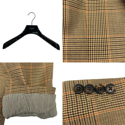 Celine - Wool Check 2B Single-breasted Tailored Jacket - Fully Lined - 36 -