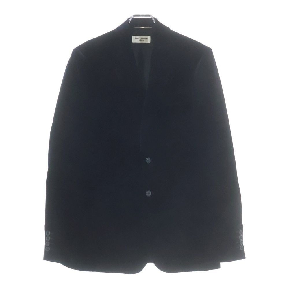 Saint Laurent Paris Velvet Single Tailored Jacket Navy