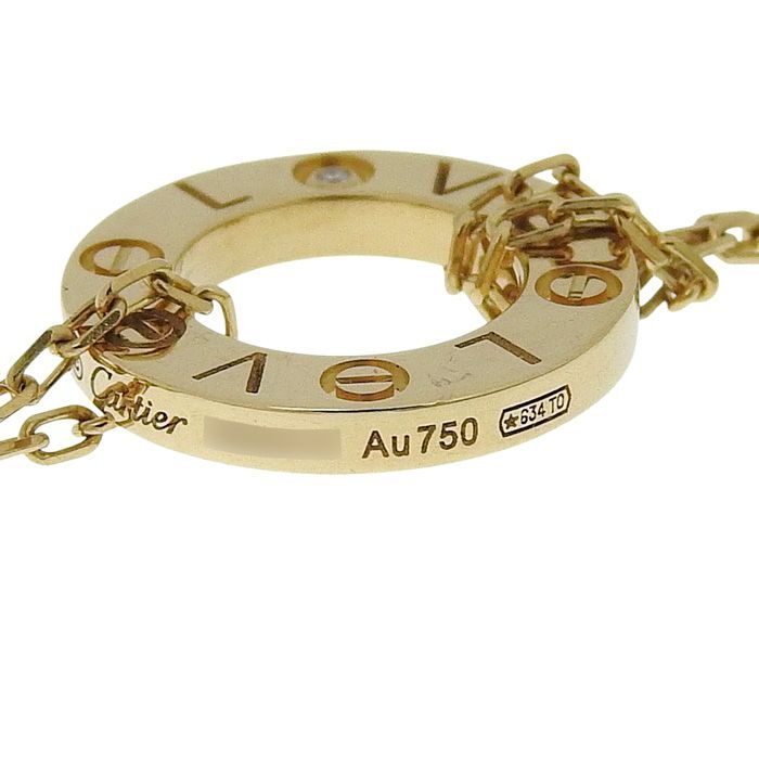 Cartier Love Circle 2P Diamond Bracelet 18K Yellow Gold 750 Yellow Gold With