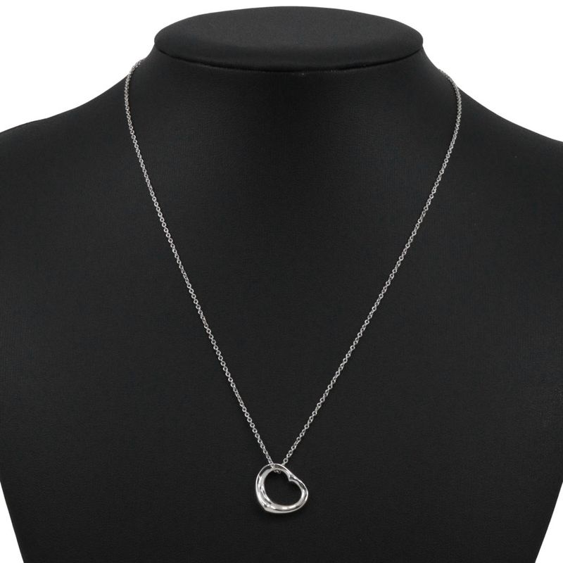 Tiffany & Co Open Heart Elsa Peretti 925 Silver Ladies 2.9g Necklace