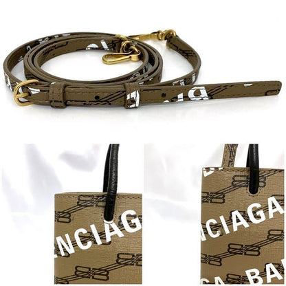 Balenciaga Shoulder Bag Shopping Phone Beige