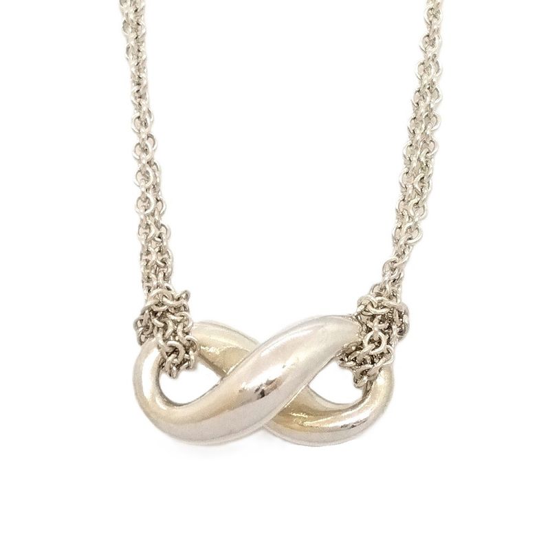Tiffany & Co Tiffany & Co Infinity Necklace Sv925 77g Silver Double Chain Choker