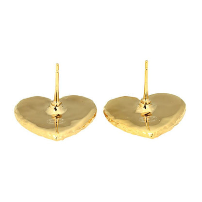 Chanel Earrings Heart Motif Earrings Gold/black