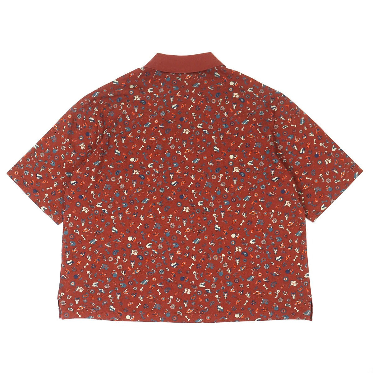 Hermes 100% Cotton Allover Pattern Design Short Sleeve Polo Shirt — view 2