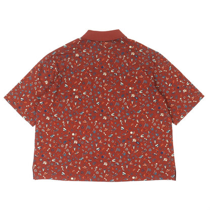 Hermes 100% Cotton Allover Pattern Design Short Sleeve Polo Shirt — view 2