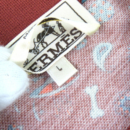 Hermes 100% Cotton Allover Pattern Design Short Sleeve Polo Shirt — view 7