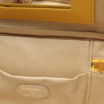 Chanel Handbag CC Logo Yellow Leather Side — view 8