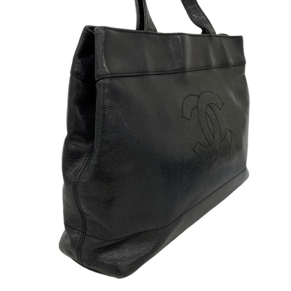 Chanel Tote Caviar Leather Black Gold — view 2