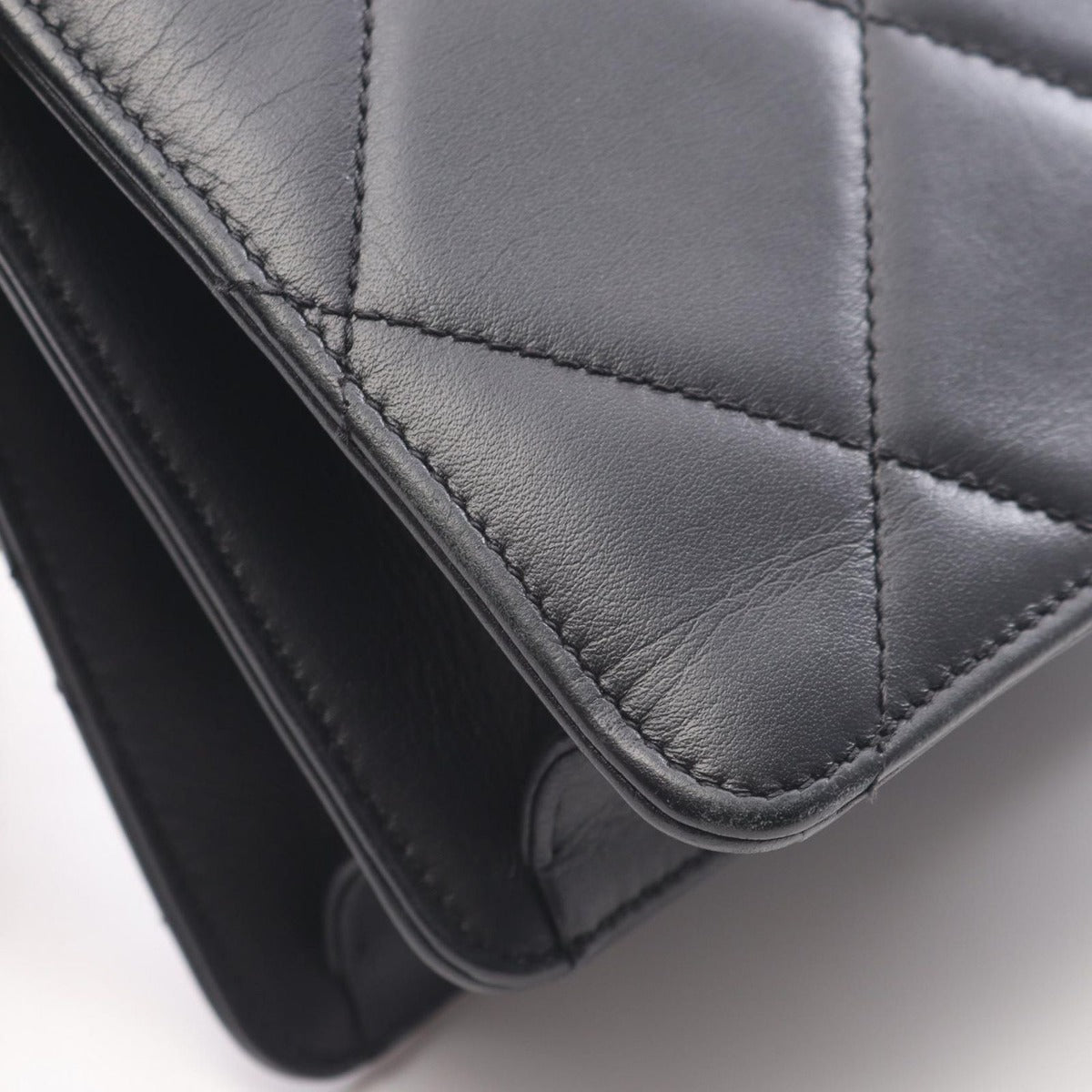 Chanel Shoulder Bag Quilted Black Lambskin — view 6