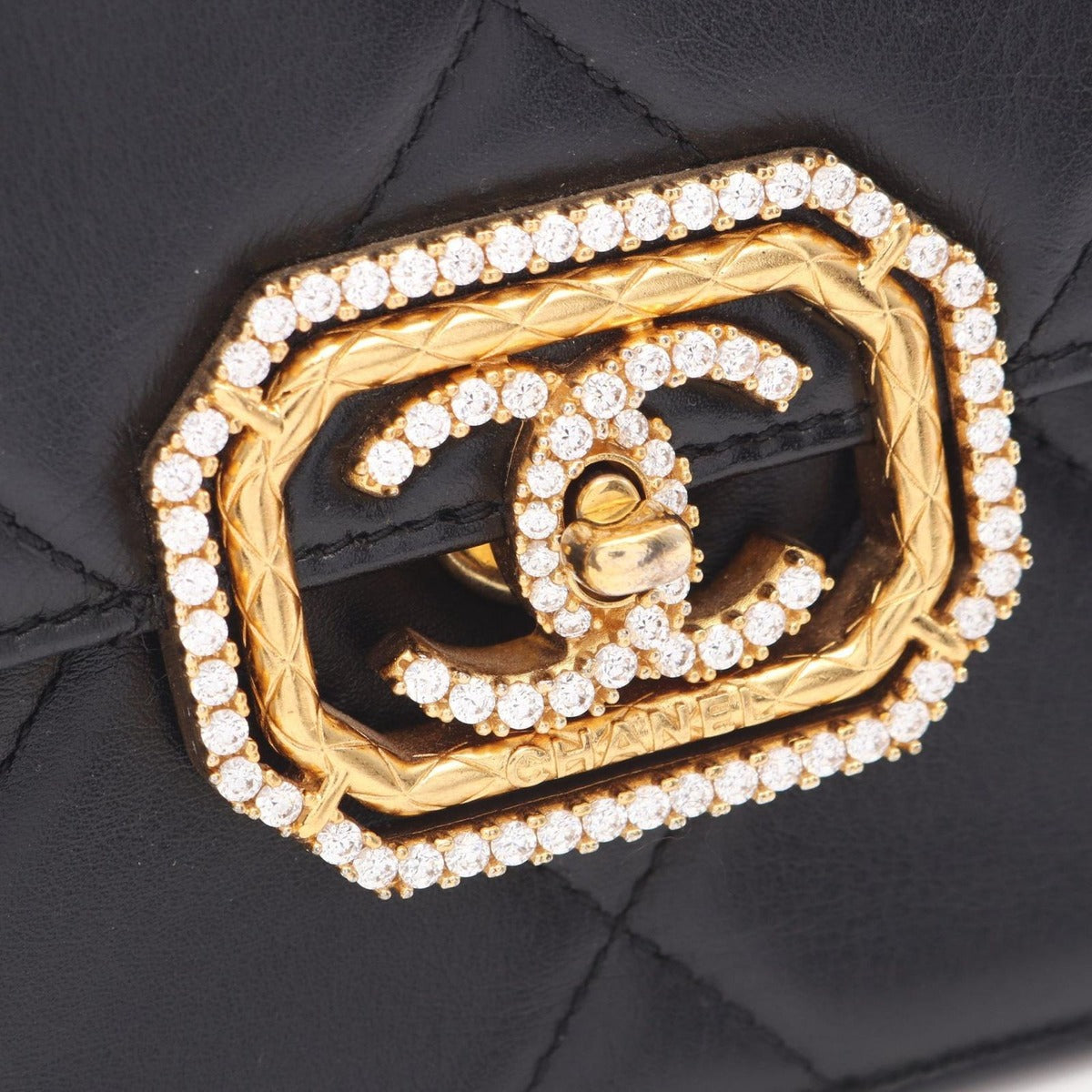 Chanel Shoulder Bag Quilted Black Lambskin — view 10