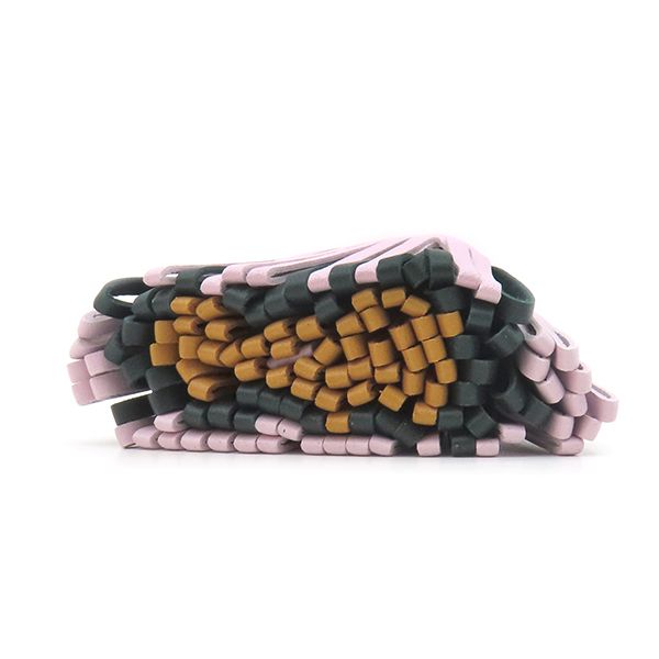 Hermes Key Ring Carmen Tricolor Lamb Skin Mauve Pale X Veil Chypre X Sesame