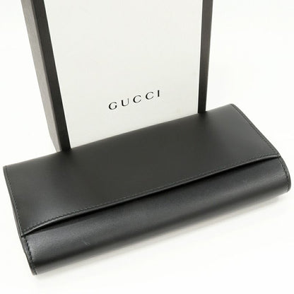 Gucci Long Zipper Wallet With Coin Purse Ggguccissima Calfskin Black 408837