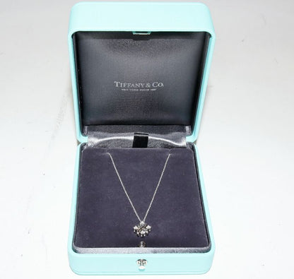 Tiffany & Co Pendant Necklace Pt950 Diamond 4P (021ct) Jean Schlumberger