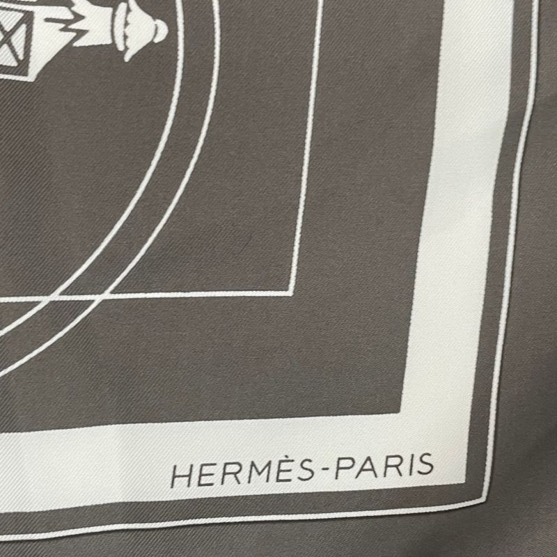 Similar Hermes Scarf Stole Shawl Large Size Carre 90 Ex-libris Silk Sable Gray