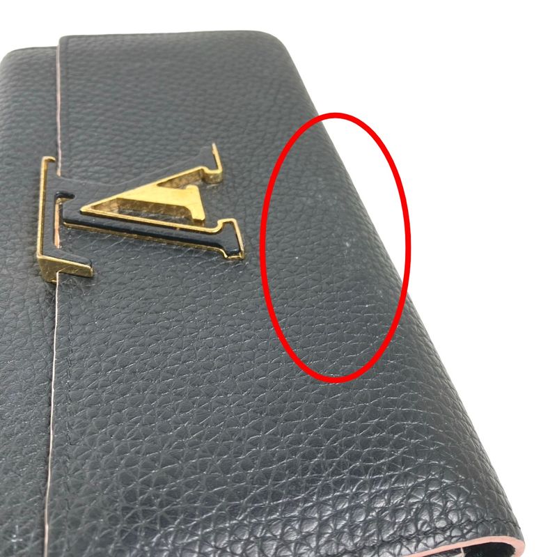 Louis Vuitton M67663 Taurillon Portefeuille Capucines Long Wallet Louis Vuitton