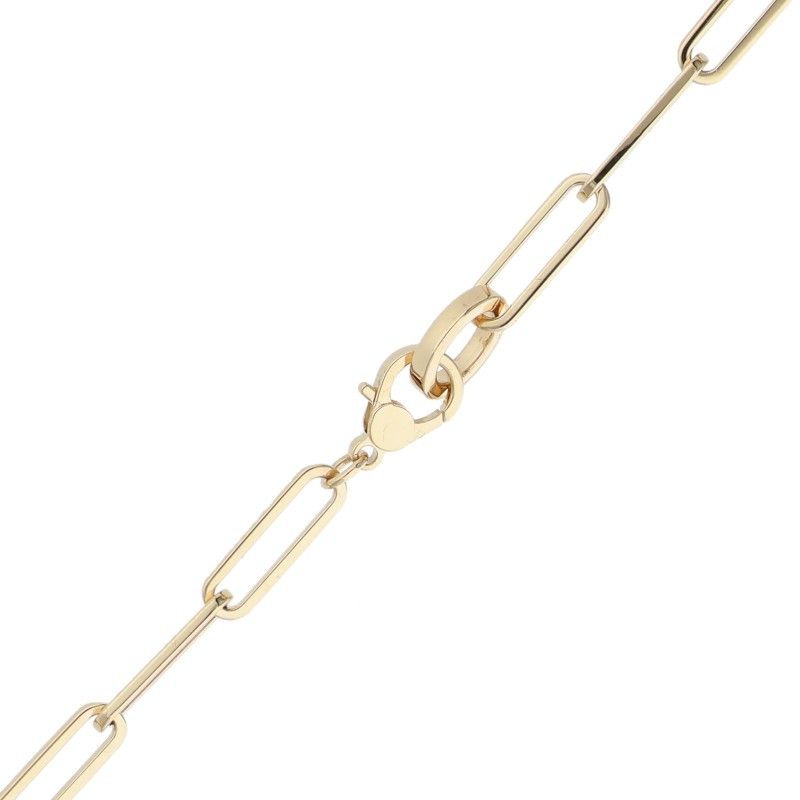 Hermes Kelly 18K Pink Gold Diamond Chain Necklace Men's