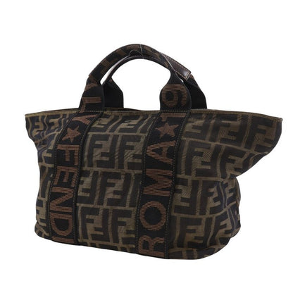 Fendi Zucca Nylon Canvas Brown Women's Handbag