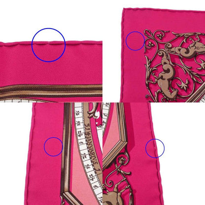 Hermes Carre 45 Scarf Astrology Petit Carre DIES ET HOPE Silk Pink