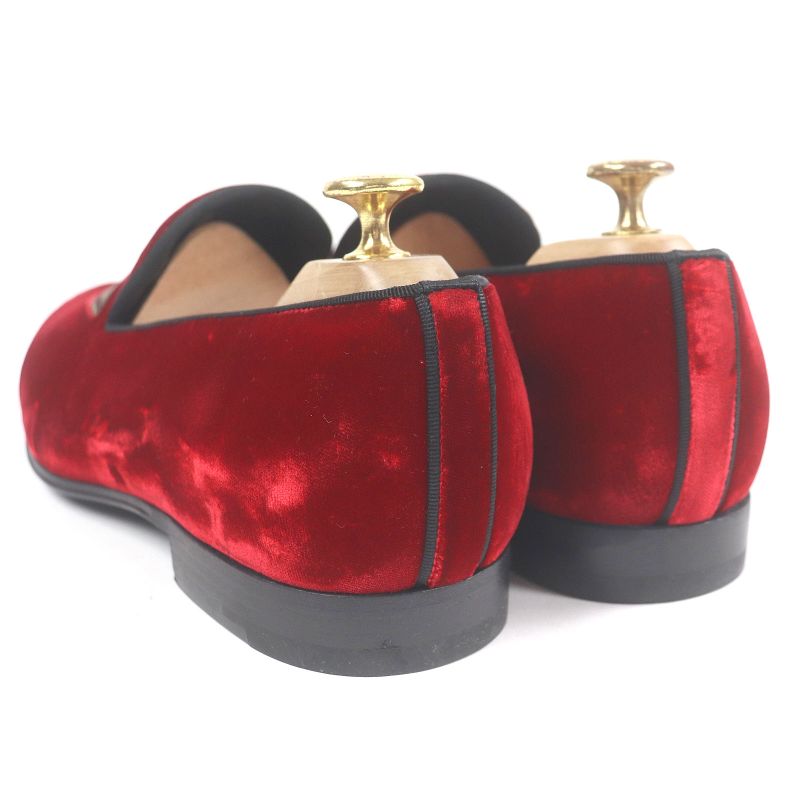 Louis Vuitton 21-22aw Autouille Line Velour LV Logo Embroidery Opera Shoes