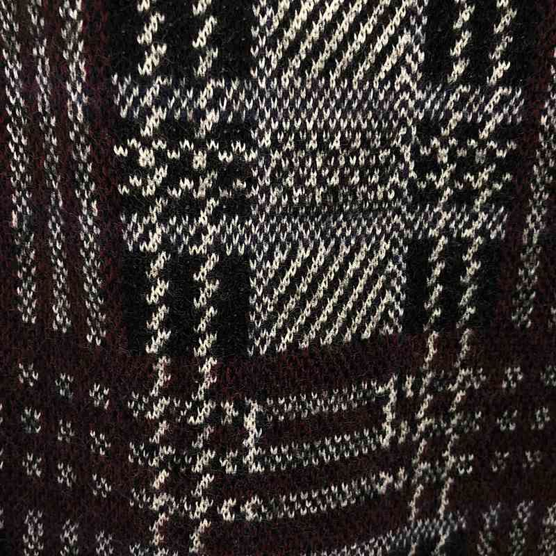 Bottega Veneta - Jacquard Knit Flared Easy Pants - Bordeaux White Black -