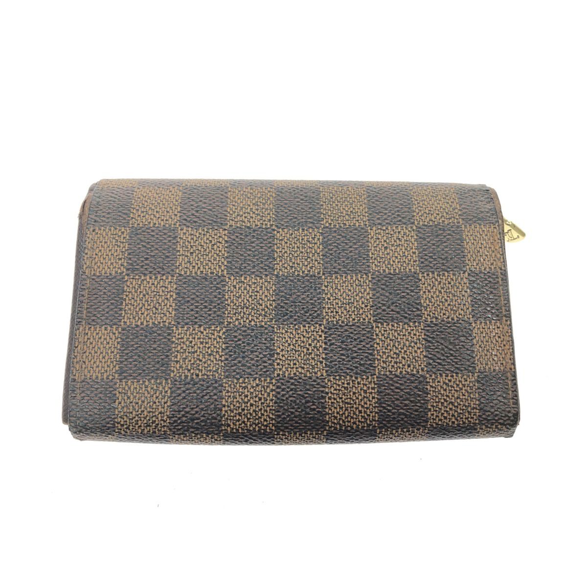 Louis Vuitton Women's Bifold Wallet L-Shaped Zipper Damier Portomone Bier
