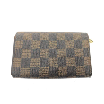 Louis Vuitton Women's Bifold Wallet L-Shaped Zipper Damier Portomone Bier