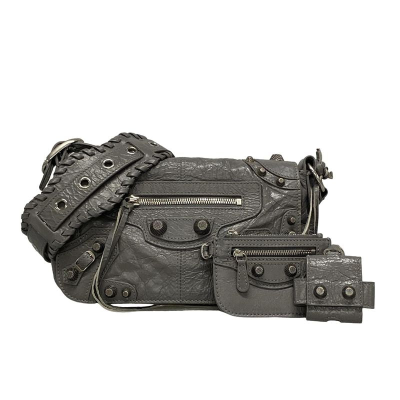 Balenciaga Shoulder Bag Lucagore XS 719082 Dark Grey Leather