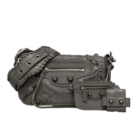 Balenciaga Shoulder Bag Lucagore XS 719082 Dark Grey Leather
