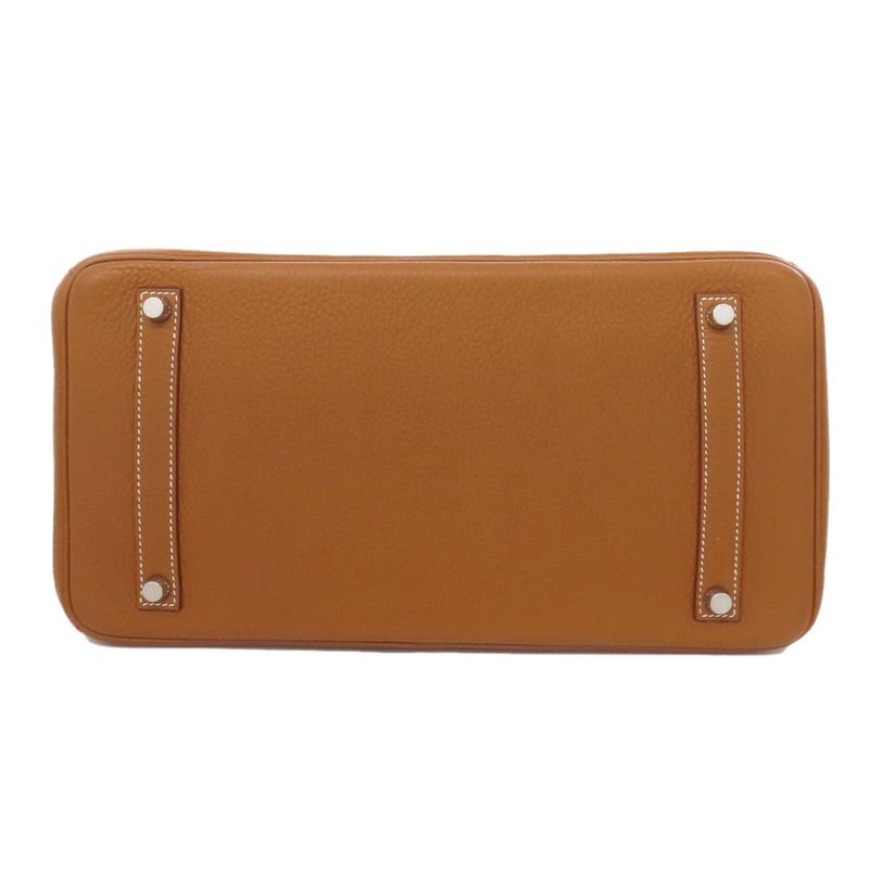 Hermes Birkin 35 Gold Silver Hardware Handbag Taurillon Women