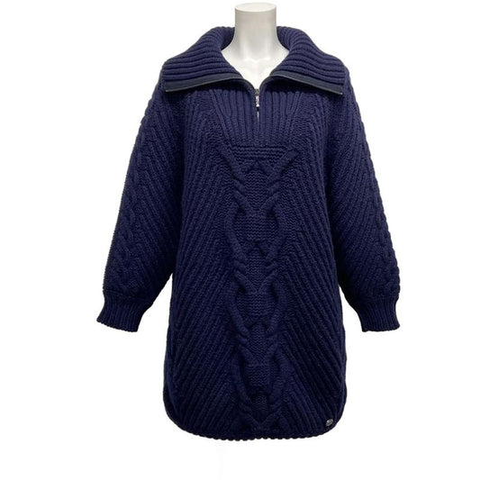 Chanel Long Sleeved Sweater Size 34 S Women - P59162 Dark Navy Cashmere Blend /