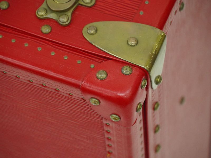 Authentic Louis Vuitton LV Arzeal 75 Epi Leather Trunk Travel Bag Handbag