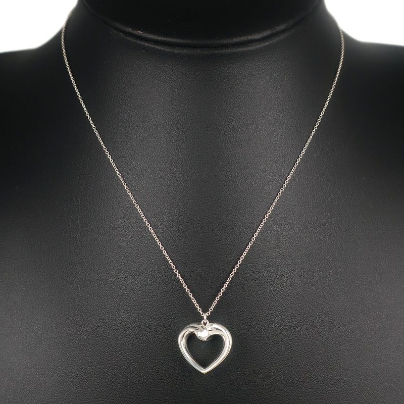 Tiffany & Co New Tenderness Heart Paloma Picasso 925 Silver Ladies 4.4g Necklace