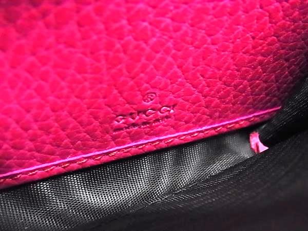 Gucci 354496 Swing Continental Leather Bifold Long Wallet Ladies Pink Bn0931