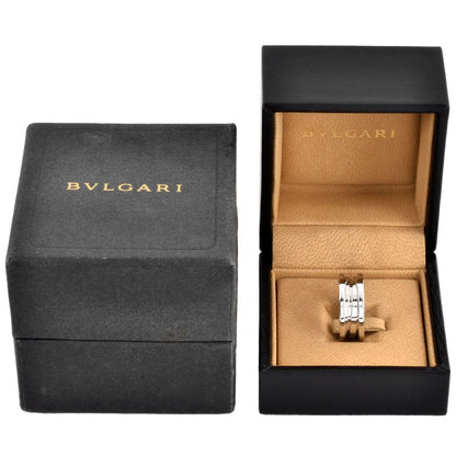 Bulgari Bvlgari B-zero1 2 Band Ring #54 18K White Gold 87g B-zero1