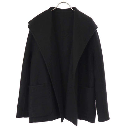 Hermes by Martin Margiela Period Double Face Cashmere Reversible Coat Black 36