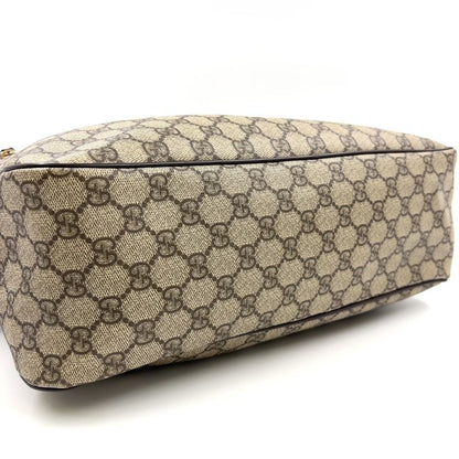 Gucci Crossbody GG Supreme PVC Brown Shoulder Bag Gold 211107