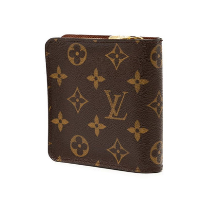 Louis Vuitton Monogram Compact Zip Fold Wallet Compact Wallet M61667 Brown PVC