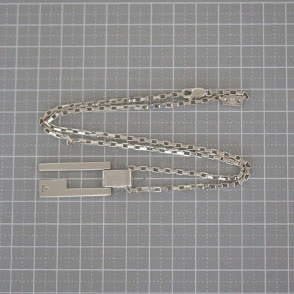 Gucci G Logo Necklace 49 cm Silver 925 Unisex E1034