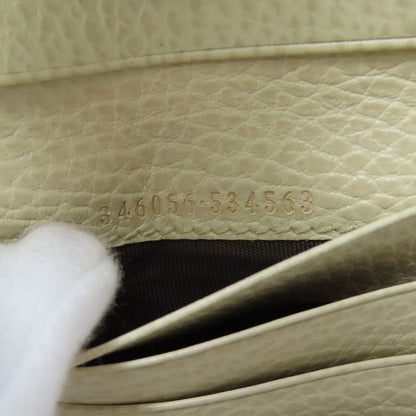 Gucci 346056 Outlet GG Bifold Wallet With Coin Purse Canvas Calf Women