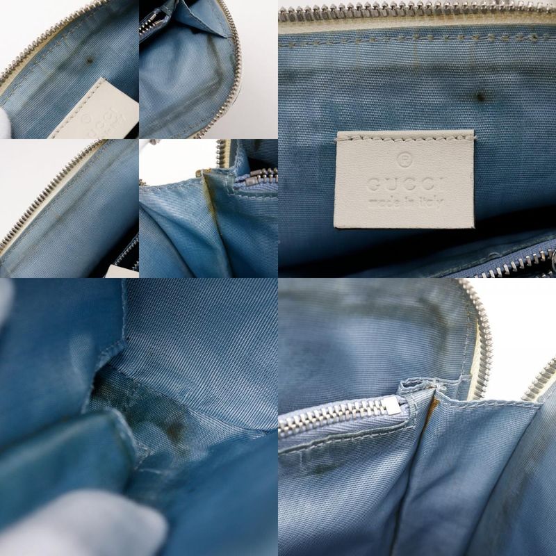 Gucci Gussy SAGA 511189 Leather White Women's Shoulder Bag