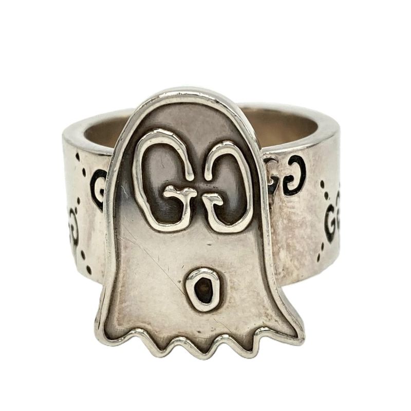 Gucci Ghost Ring Sv925 241g Logo Approx Size 25