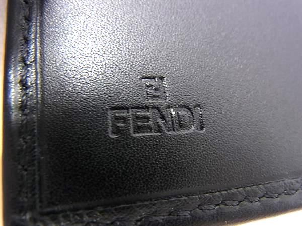 Fendi Zucca Pattern Zucchino Canvas And Leather Bifold Wallet Black