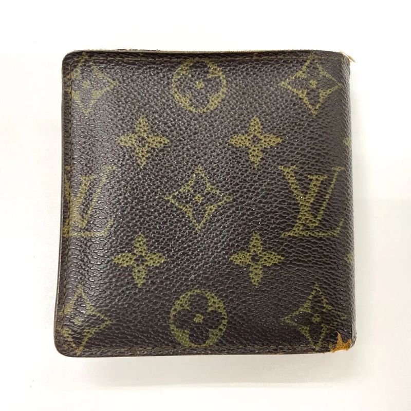 Louis Vuitton Monogram Portefeuille Marco Bifold Wallet M61675 Brown Made In