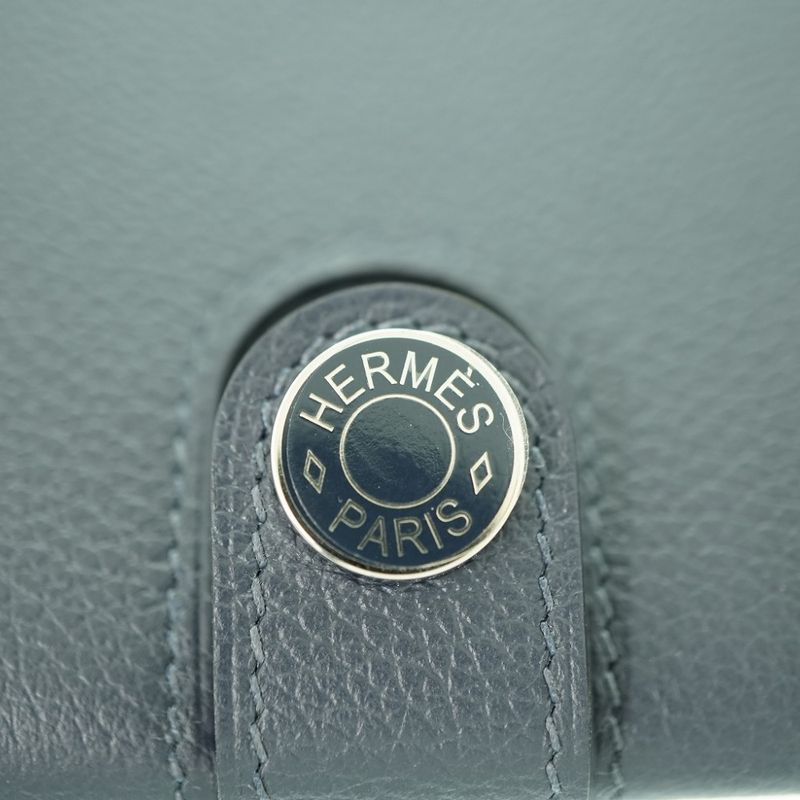 Hermes RMS Tutanman Evercolor Blue Nuit Stamped B (2023) Long Wallet 0912hermes