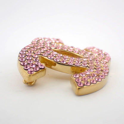 Chanel / Coco Mark / Pink Rhinestone / Brooch / G512-32